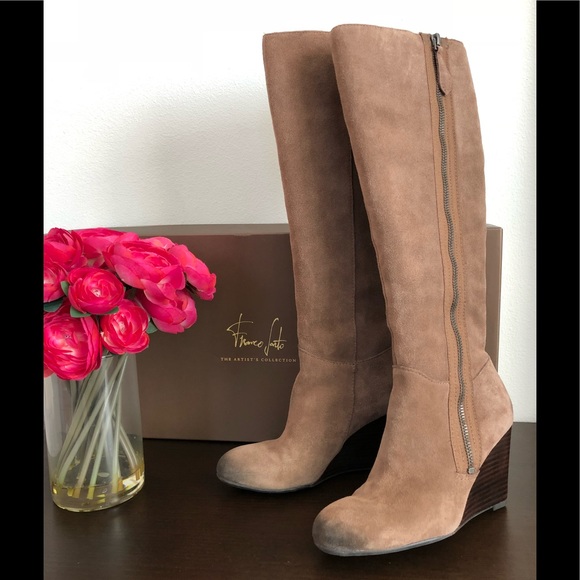 franco sarto suede knee high boots